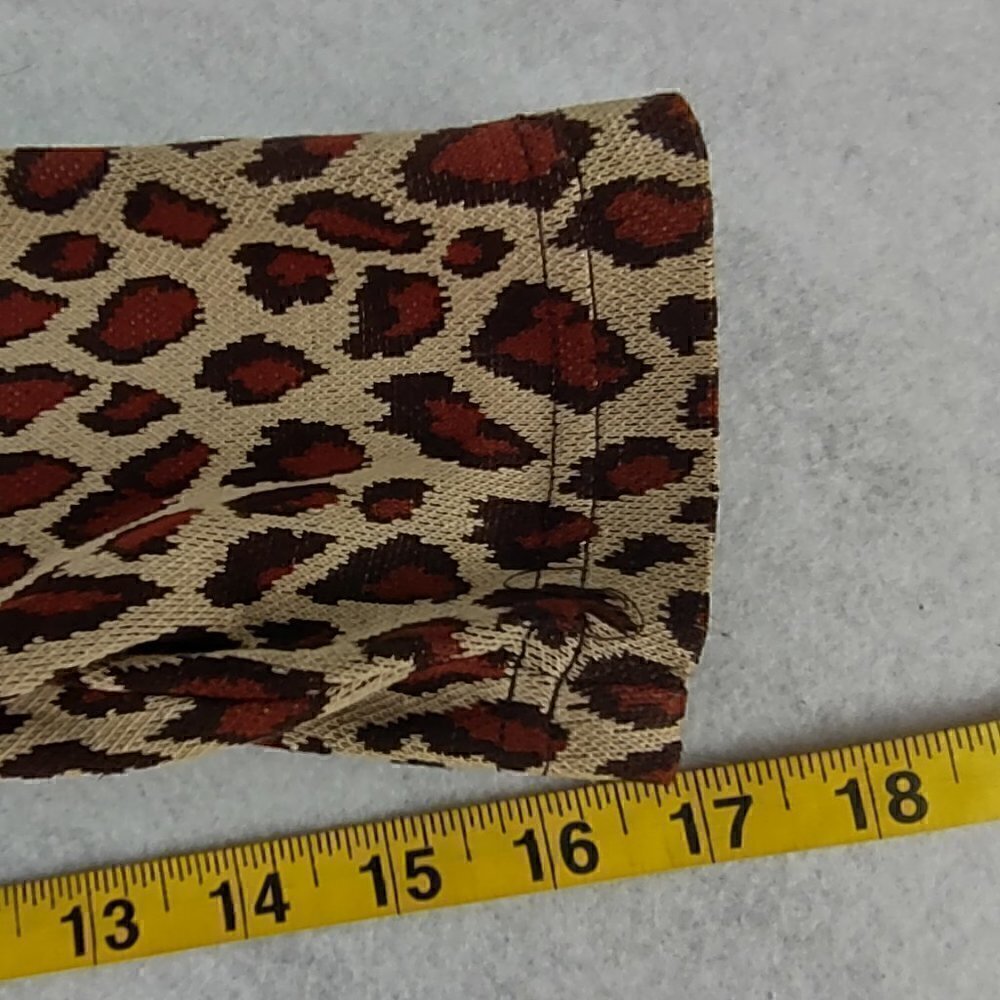 Cathy Daniels Womens Pullover Button Down Long Sleeve Animal Print Sweater Sz L - Picture 8 of 12
